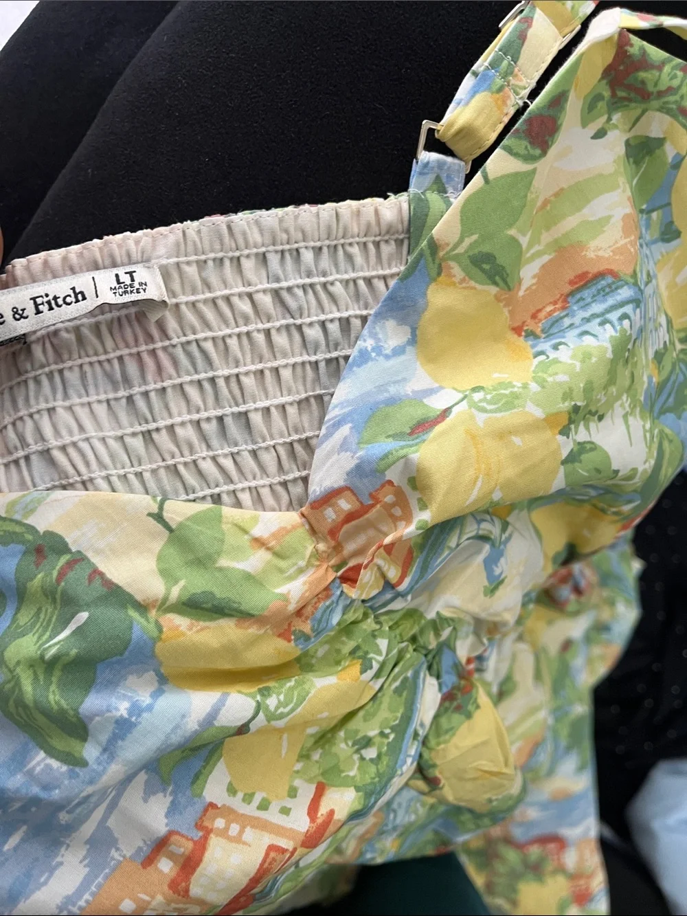Abercrombie & Fitch Yellow Floral-Print Maxi Dress